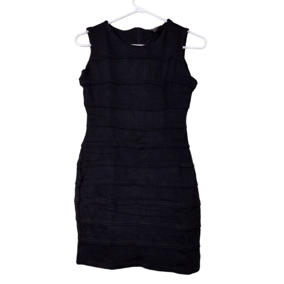 Forever Tank Dress Size 4 Black Midi Bodycon Pullover Stretch Womens - READ - Picture 1 of 5